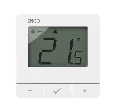 ENGO Controls Chytrý termostat E25-24W RF, 24V, ENGO Smart, TUYA, bílá