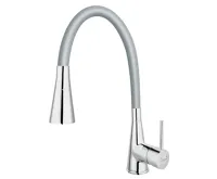 NOVASERVIS Dřezová stojánková baterie s šedým ramenem a sprškou - 70720,0S