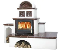 ABX Oxford -Kachlová pec levá s výměníkem 7kw hnědá | AKCE Zdravá láhev 0,7l