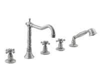 SAPHO ANTEA pětiprvková baterie na okraj vany s retro hubicí, nikl SAPHO ANTEA pětiprvková baterie na okraj vany s retro hubicí, nikl