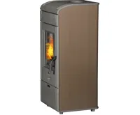 PLAMEN Litinová krbová kamna VESTA - hnědá (1)