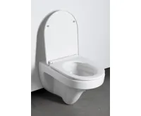 AQUALINE DENICA závěsná WC mísa, Vortex Rimless, 36x52cm, bílá (6)