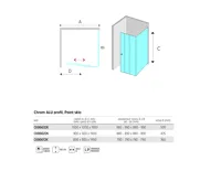 LIMA Sprchový kout, čtverec, 80x80x190 cm, chrom ALU, sklo Point (5)