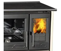 PLAMEN Sporák na tuhá paliva 850 GLAS - L béžový (3)