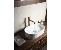 SAPHO BEBÉ stojánková umyvadlová baterie vysoká, prodloužená hubice, bronz (4)