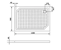 GELCO SARA sprchová vanička z litého mramoru, obdélník 120x90cm, bílá (4)