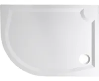 GELCO RIVA sprchová vanička z litého mramoru, čtvrtkruh 120x90cm, pravá, bílá