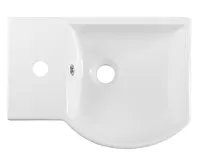 SAPHO LITOS keramické umývátko rohové, 45x32cm, baterie vlevo, bílá (3)