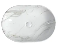 SAPHO DALMA keramické umyvadlo na desku, 59x42cm, carrara (4)