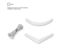 Čtvercová sprchová vanička, 80x80x3 cm, bez nožiček, litý mramor (5)