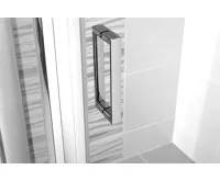 Sprchový kout, Lima, čtverec, 120x120x190 cm, chrom ALU, sklo Čiré, dveře lítací (1)