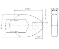 BGS Klíč plochý otevřený, 12.5 mm (1/2") , 26 mm (1)