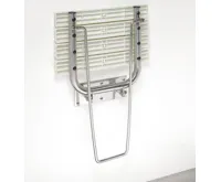 SAPHO HANDICAP sklopné sedátko do sprchového koutu s opěrnou nohou, 44x45cm, bílá (4)