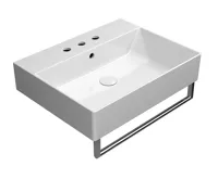 GSI KUBE X keramické umyvadlo 60x47cm, broušená spodní hrana, 3 otvory, bílá ExtraGlaze (4)
