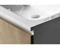 SAPHO ARECA umyvadlo, litý mramor, 121x51,5cm, pravé, bílá (7)