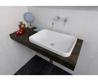 SAPHO ASTORIA umyvadlo zápustné, litý mramor, 55x37cm, bílá (3)