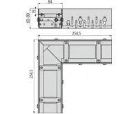 ALCAPLAST Drenážní žlab rohový 75 mm nastavitelný, nerez ADZ301VR (1)
