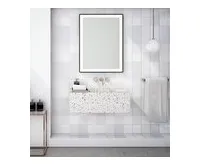 SAPHO GANO zrcadlo s LED osvětlením 60x80cm, černá (1)