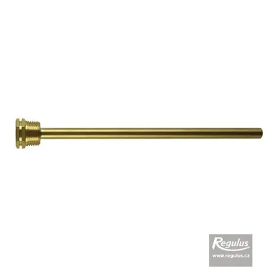 REGULUS Jímka pro 1 čidlo, 7 x 9 x 200 mm, 1/2", mosaz