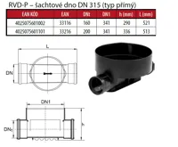 OSMA kanalizační šachta 315x2000 mm průchozí KG 200 poklop teleskopický pochůzný - 1,5t (1)
