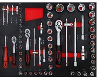 BGS Dílenský vozík, 6 zásuvek, 1 boční dvířka, se 158 nástroji (1)