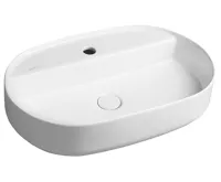 ISVEA INFINITY OVAL keramické umyvadlo na desku, 60x40cm, bílá mat