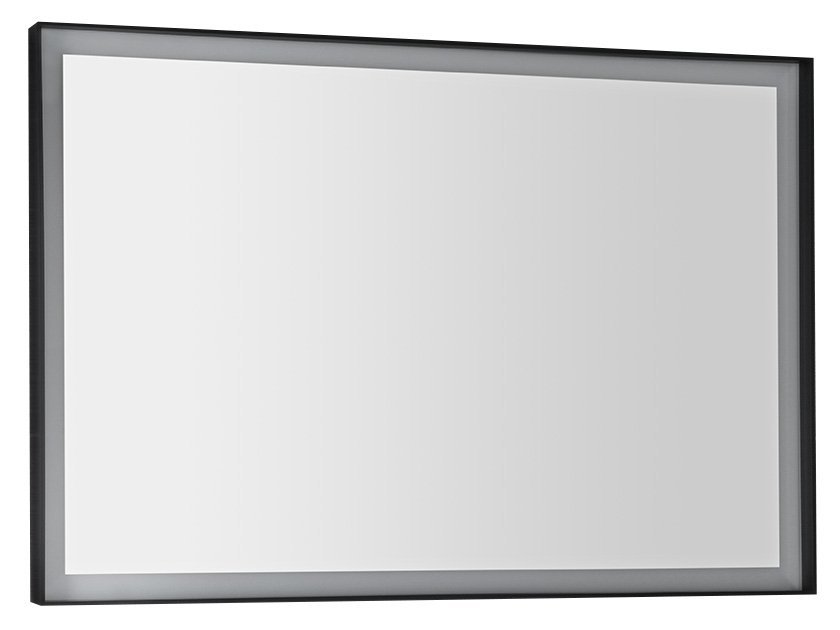 SAPHO SORT zrcadlo s LED osvětlením 100x70cm, černá mat