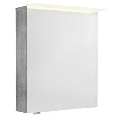 SAPHO LINEX galerka s LED osvětlením, 60x70x15cm, levá/pravá, dub stříbrný
