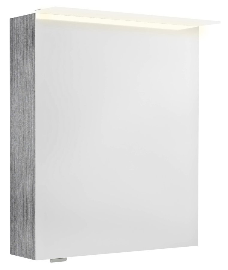 SAPHO LINEX galerka s LED osvětlením, 60x70x15cm, levá/pravá, dub stříbrný