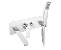 NOVASERVIS Vanová nástěnná podomítková baterie ALGEO SQUARE chrom - BAQ11P