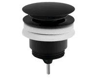 OMP TEA Umyvadlová výpust 5/4“, click-clack, velká zátka, 10-45mm, černá mat OMP TEA Umyvadlová výpust 5/4“, click-clack, velká zátka, 10-45mm, černá mat