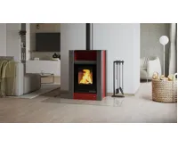 HS Flamingo Krbová kamna AQUAFLAM VARIO ® LEND 11kW červená (teplovzdušná verze) (10)
