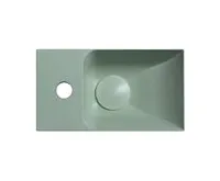 SAPHO PICCOLINO betonové umývátko 30,8x17cm, baterie vlevo, zelená mat (1)