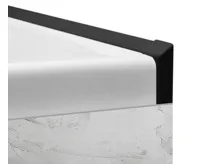 POLYSAN Krycí lišta pro vany a vaničky, 2x 1950mm, 2x roh, 2x zakončení, černá mat (3)