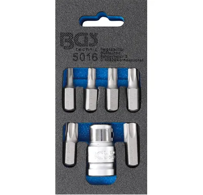 BGS Bity T-profil T25 - T 55 x 30 mm, sada 6 dílů
