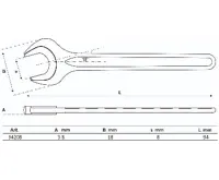 BGS Klíč plochý 8,0 mm, jednostranný (1)