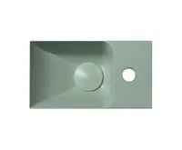 SAPHO PICCOLINO betonové umývátko 30,8x17cm, baterie vpravo, zelená mat (1)