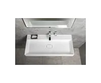 SAPHO GODIVA umyvadlo, litý mramor, 96x44cm, bez otvoru, bílá (1)