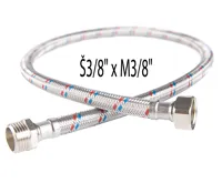 NOVASERVIS Nerezová hadička Š3/8" x M3/8"-100cm - PWS207