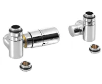 SAPHO CORNER COMBI připojovací sada ventilů termostatická triaxiální, levé provedení, chrom