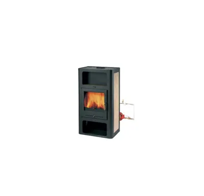 Haas+Sohn Adria Max Krbová kamna s výměníkem 7,3 kW- černá, béžová dlažba