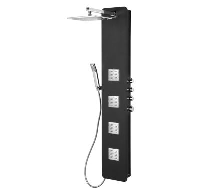 POLYSAN SPIRIT SQUARE termostatický sprchový panel 250x1550mm, černá