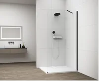POLYSAN ESCA BLACK MATT jednodílná sprchová zástěna k instalaci ke stěně, sklo čiré, 700 mm (3)