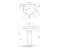 KERASAN RETRO keramické umyvadlo 56x46,5cm, černá mat (5)