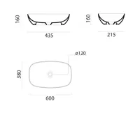 GSI NUBES keramické umyvadlo na desku 60x38cm, bílá ExtraGlaze (6)