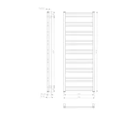SAPHO METRO DOS otopné těleso 550x1430 mm, bílá mat (7)