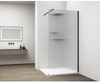 POLYSAN ESCA BLACK MATT jednodílná sprchová zástěna k instalaci ke stěně, sklo Flute, 800 mm POLYSAN ESCA BLACK MATT jednodílná sprchová zástěna k instalaci ke stěně, sklo Flute, 800 mm