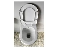 SAPHO BRILLA CLEANWASH závěsná WC mísa s bidetovou sprškou, Rimless, 36,5x53cm, bílá (1)