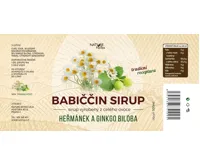 Nature NoTea s.r.o. Babiččin bylinný sirup Heřmánek & Ginkgo 0.5l (1)
