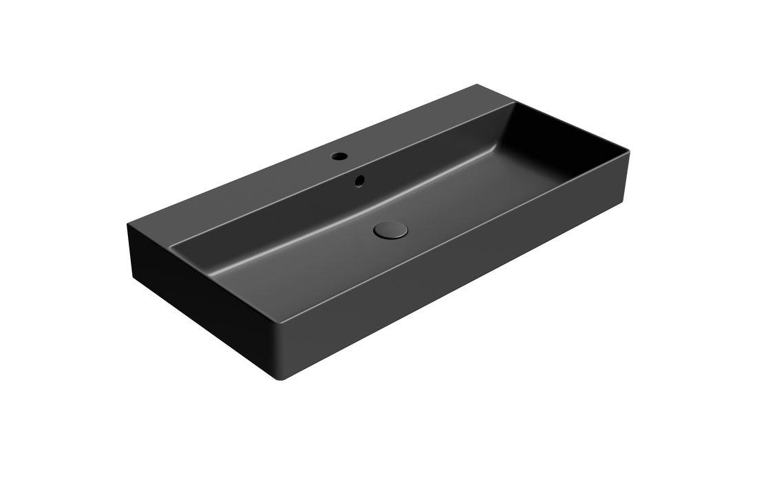 Gsi kube x keramické umyvadlo 100x47cm, černá mat